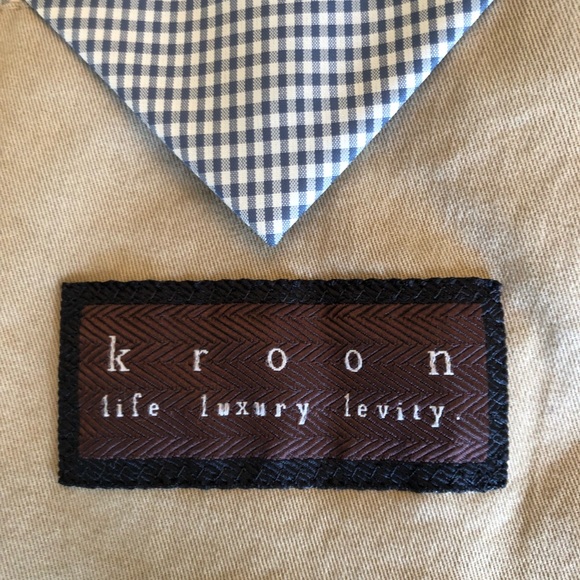 Kroon 2 Button Medium Weight Tan Cotton Jacket Size 40R - Picture 15 of 15